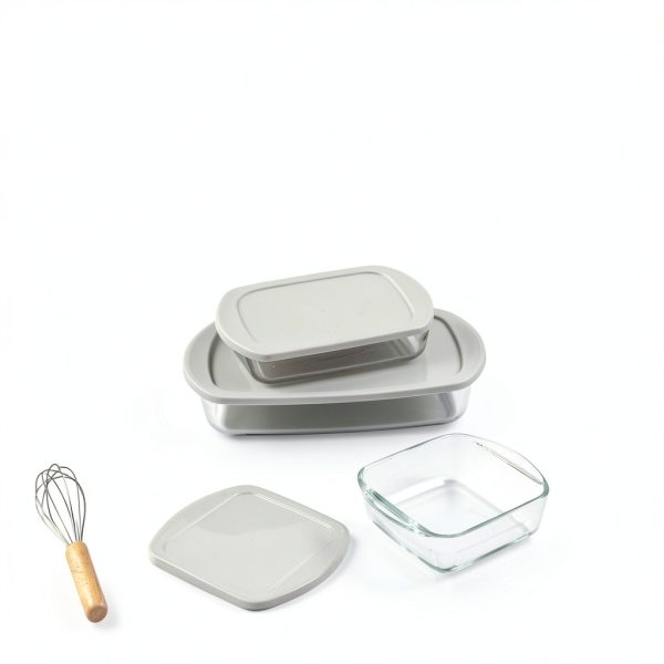 Borosilicate Glass Bakeware Set Amazon Basics 6pc-1