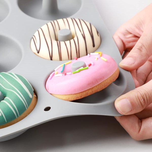Aichoof Silicone Donut Pan Nonstick Oven Safe 2 Pieces-2