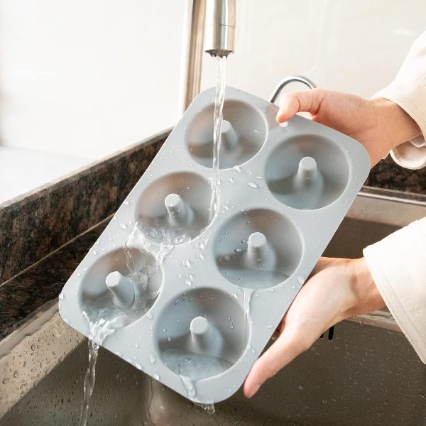 Aichoof Silicone Donut Pan Nonstick Oven Safe 2 Pieces-3