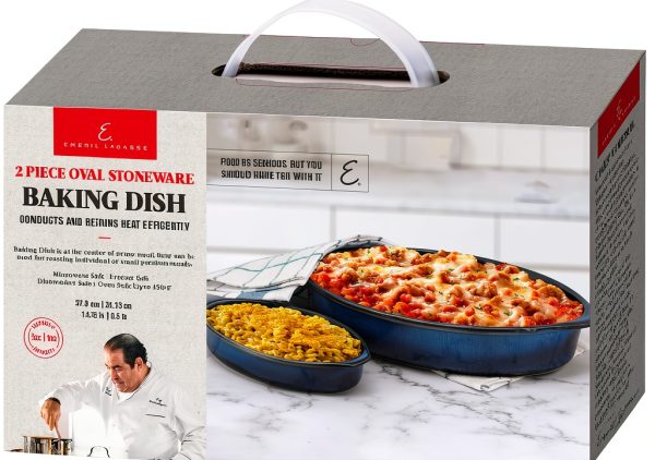 Emeril Lagasse Stoneware Baking Dish Set Blue 3 Quart-5
