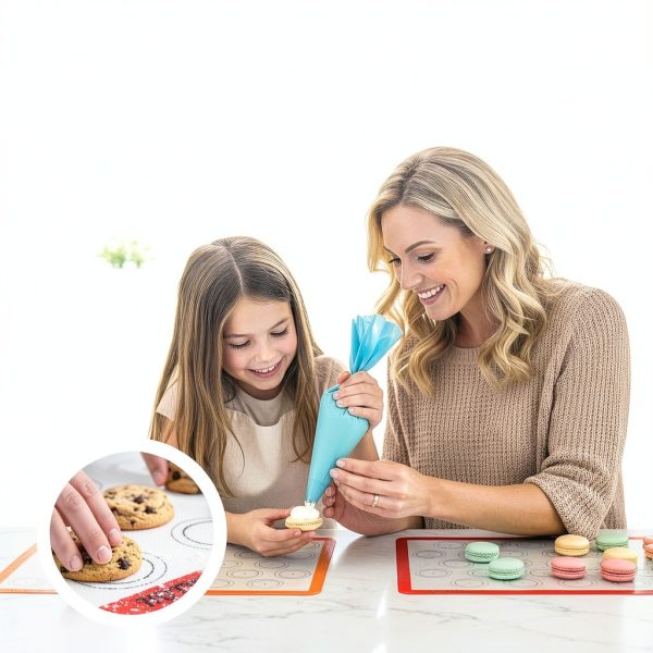 HOTPOP Macaron Baking Kit Silicone Mats Piping Tips-2