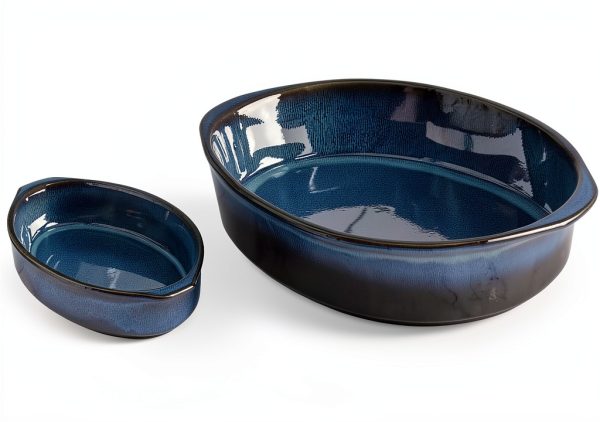 Emeril Lagasse Stoneware Baking Dish Set Blue 3 Quart-1
