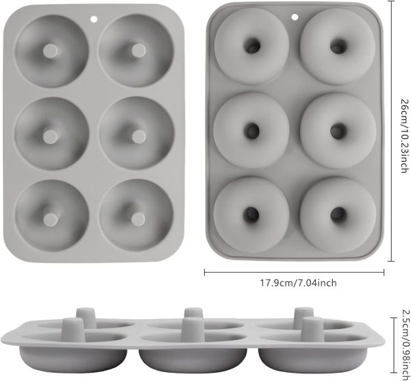 Aichoof Silicone Donut Pan Nonstick Oven Safe 2 Pieces-4