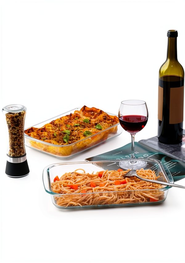 NUTRIUPS Glass Baking Dish 2 Quart Borosilicate Oven Safe-6