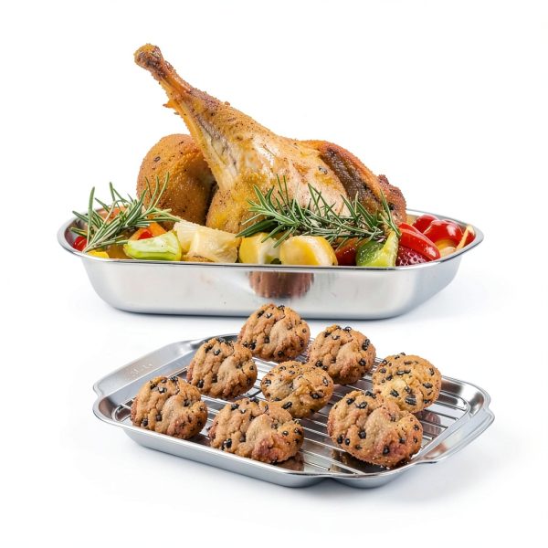 Cook Time Stainless Steel Baking Pan Set with Cooling Rack-3