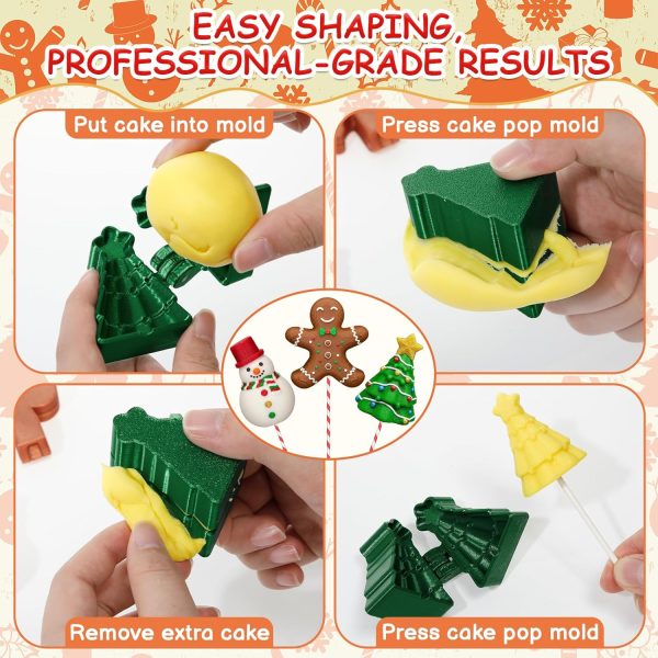 Yiyiring Christmas Cake Pop Mold Food Grade PLA 3D Shapes-5