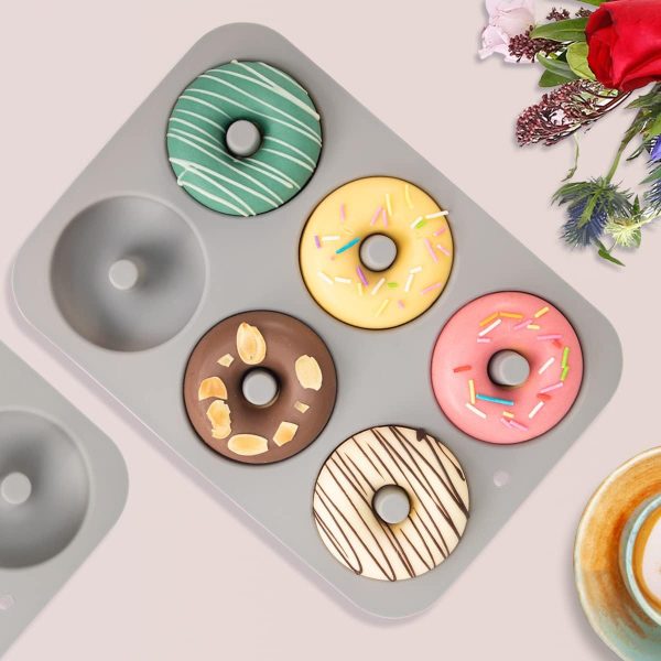 Aichoof Silicone Donut Pan Nonstick Oven Safe 2 Pieces-1