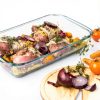 NUTRIUPS Glass Baking Dish 2 Quart Borosilicate Oven Safe-7