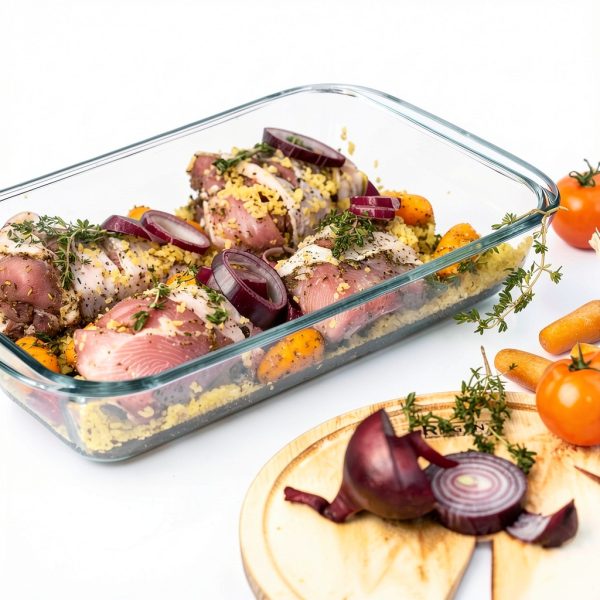 NUTRIUPS Glass Baking Dish 2 Quart Borosilicate Oven Safe-7