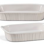 CorningWare French White Ceramic Bakeware Set Oven Safe-0
