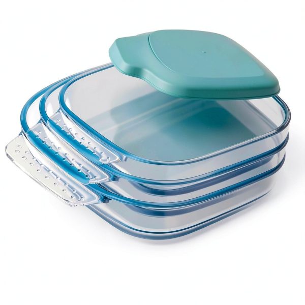 Verel Glass Baking Dish Set Oven Safe 4 Quart Capacity-3