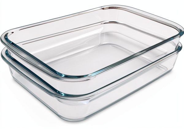 NUTRIUPS Glass Baking Dish 2 Quart Borosilicate Oven Safe-0