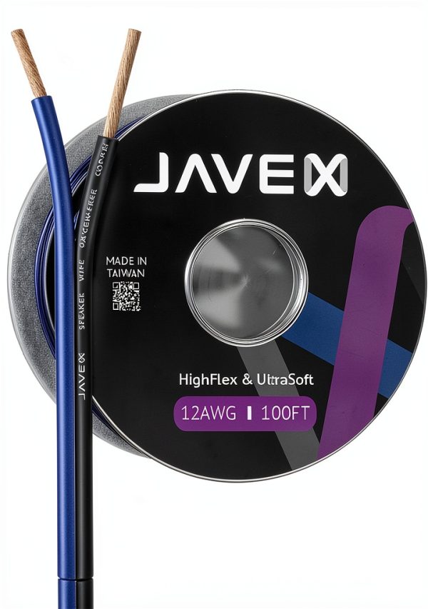 Speaker Cable JAVEX 12AWG Copper 50FT Blue-0