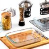 NUTRIUPS Glass Baking Dish 2 Quart Borosilicate Oven Safe-1
