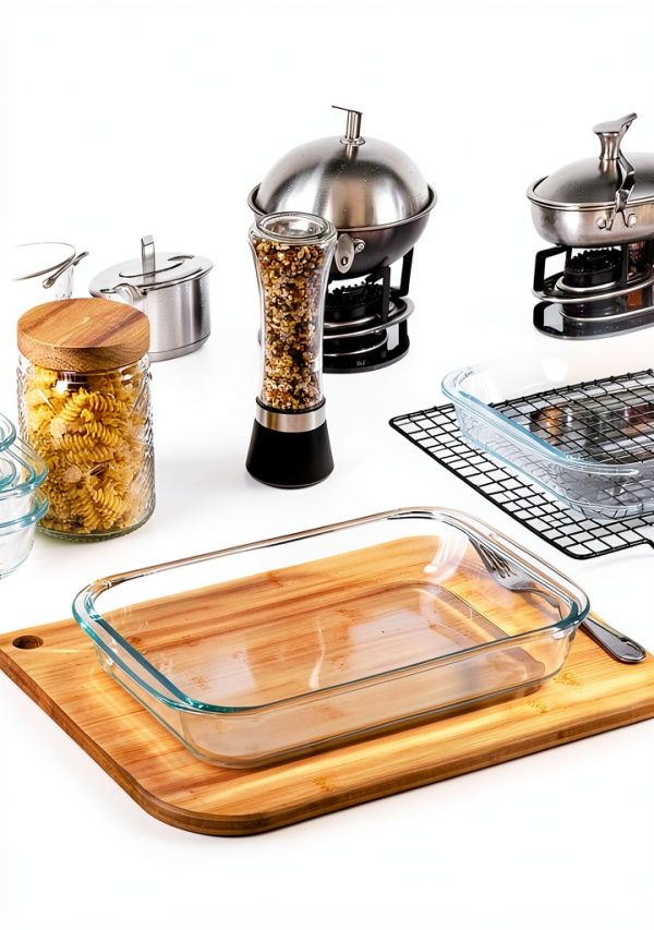 NUTRIUPS Glass Baking Dish 2 Quart Borosilicate Oven Safe-1