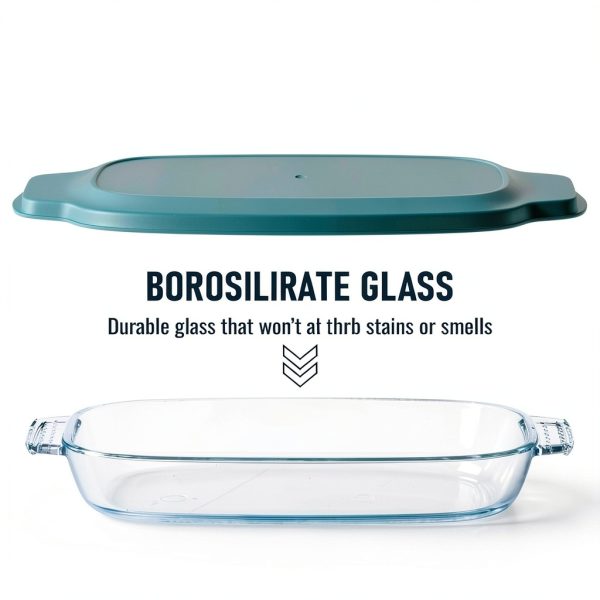 Verel Glass Baking Dish Set Oven Safe 4 Quart Capacity-4