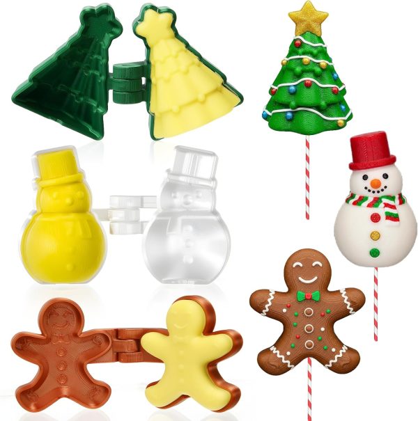 Yiyiring Christmas Cake Pop Mold Food Grade PLA 3D Shapes-0