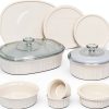 CorningWare Ceramic Bakeware Oven Safe Dishwasher White-0