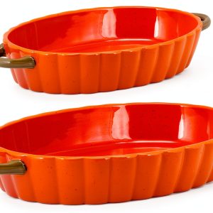 Pumpkin Stoneware Baker Oven Safe 10 Strawberry Street-0