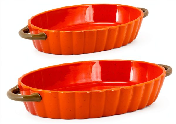 Pumpkin Stoneware Baker Oven Safe 10 Strawberry Street-0