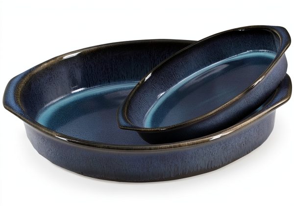 Emeril Lagasse Stoneware Baking Dish Set Blue 3 Quart-6