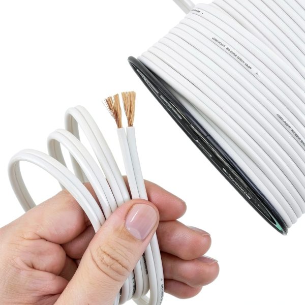 Speaker Wire Install Link 14ga CCA White-7