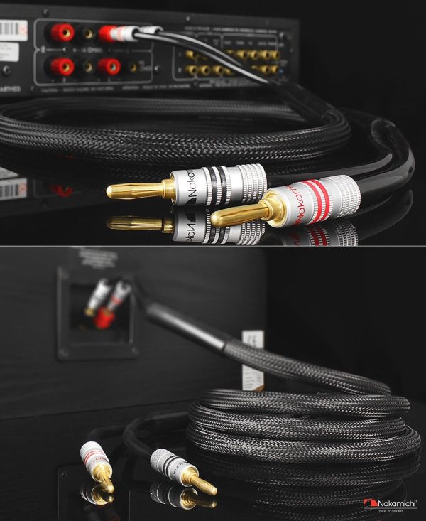 Nakamichi Banana Plug Cable 24k Gold OFC 6ft Black-7