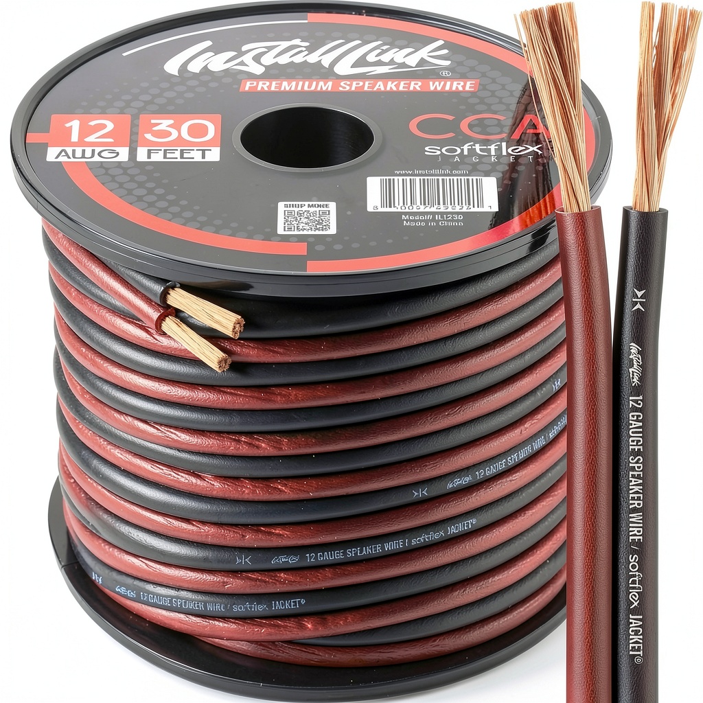 Install Link speaker wire being connected to a home theater receiver