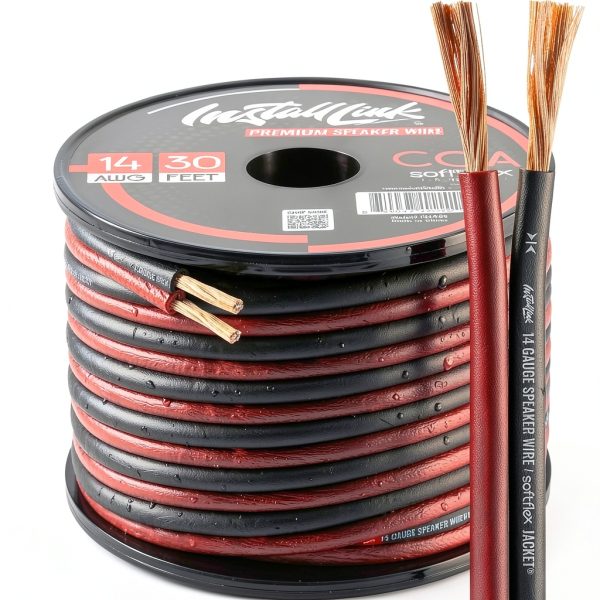 Install Link Speaker Wire Frosted Red 14 Gauge-0