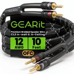 GearIT 12AWG Speaker Wire Banana Plug Cable Black-0