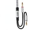Elecan 20FT Banana Tip Speaker Cable 14AWG Braided Nylon Gold Plated-2