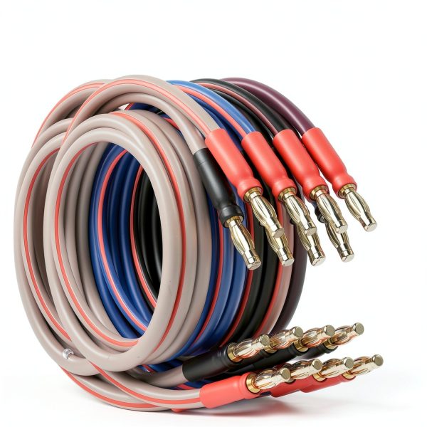 Speaker Wire Banana Plug 14AWG GEARit 2-Pack Black 6.6 ft-7