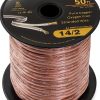 14 AWG MaxBrite Speaker Wire 2-Conductor Red 50ft Spool-1