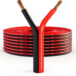 DS18 Speaker Wire 12 Gauge Black Copper‑Clad Aluminum 10‑Strand Cable-0