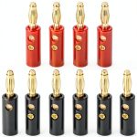 WWZMDiB 4mm Banana Plugs Connectors 12pcs Nickel Plated Stackable-0