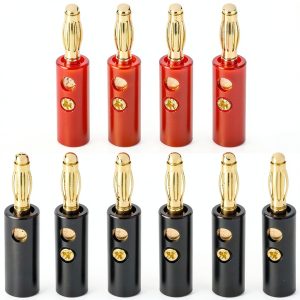 WWZMDiB 4mm Banana Plugs Connectors 12pcs Nickel Plated Stackable-0