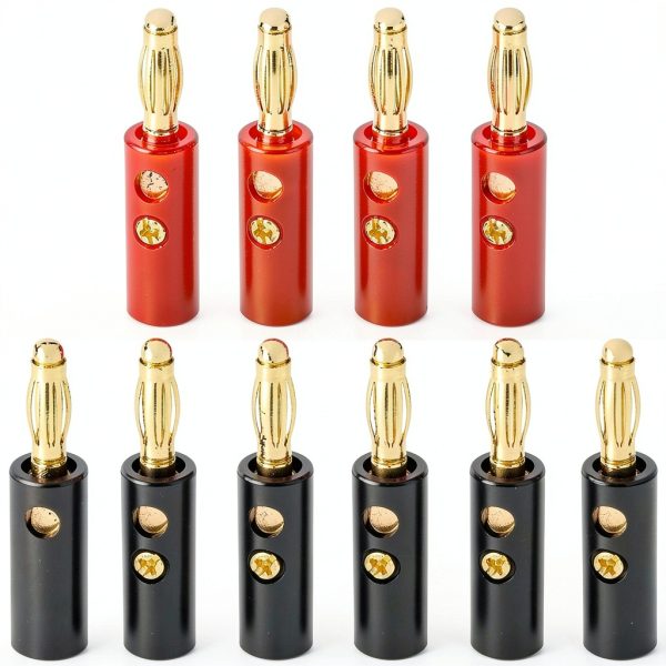 WWZMDiB 4mm Banana Plugs Connectors 12pcs Nickel Plated Stackable-0