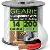Speaker Wire GEARit 14AWG CL2 100ft White Copper Clad Aluminum-0