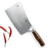 TUO Meat Cleaver 7 inch Heavy Duty Bone Chopper with Pakkawood Handle-7