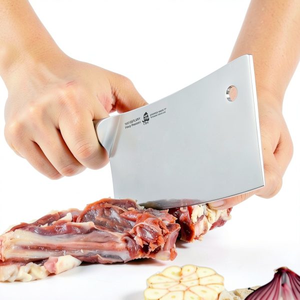 TUO Meat Cleaver 7 inch Heavy Duty Bone Chopper with Pakkawood Handle-1