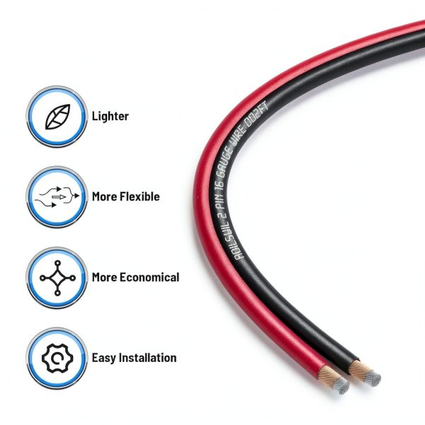 16AWG 50FT Speaker Wire Red Black CCA Cable by ADILSWIL-1