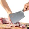 TUO Meat Cleaver 7 inch Heavy Duty Bone Chopper with Pakkawood Handle-3