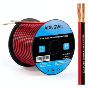 16AWG 50FT Speaker Wire Red Black CCA Cable by ADILSWIL-0